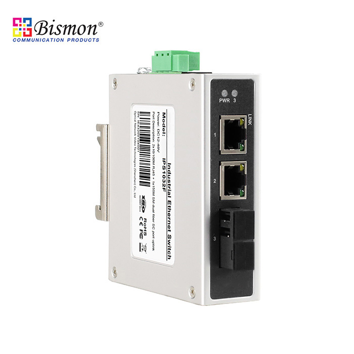 2Port-10-100Base-T-1SC-Fiber-SM-20km-Dual-Industrial-Switch